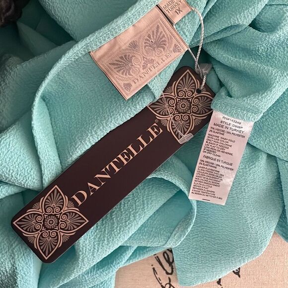 Dantelle NEW Aqua Textured Drop Sleeve High Low Hem Top sz 1X - Picture 7 of 7